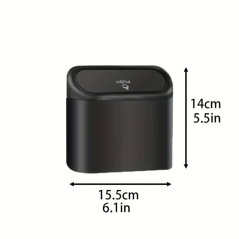 1Pcs Leak-proof Mini Car Trash Can with Lid Small Car Accessories Garbage Bags for Vehicle Interior