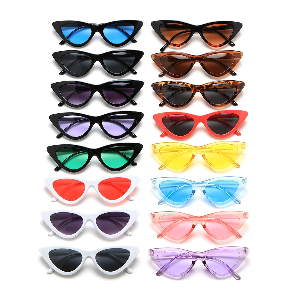 New Sexy Cat Eye Sunglasses Women Small Triangle Vintage Ladies Sunglasses Red Female Trending Streetwear UV400 Shades Eyewear