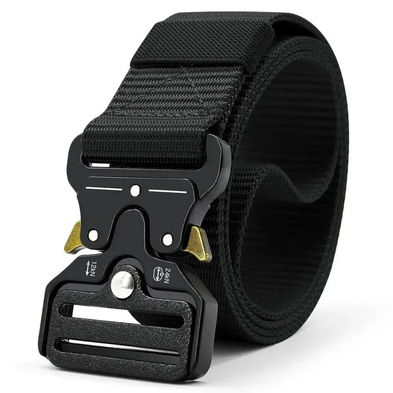 1pc Men's Belt Outdoor Hunting Tactical Mens Belt Multifunctional Combat Survival High Quality Canvas Nylon Mens Belt Sport Belt