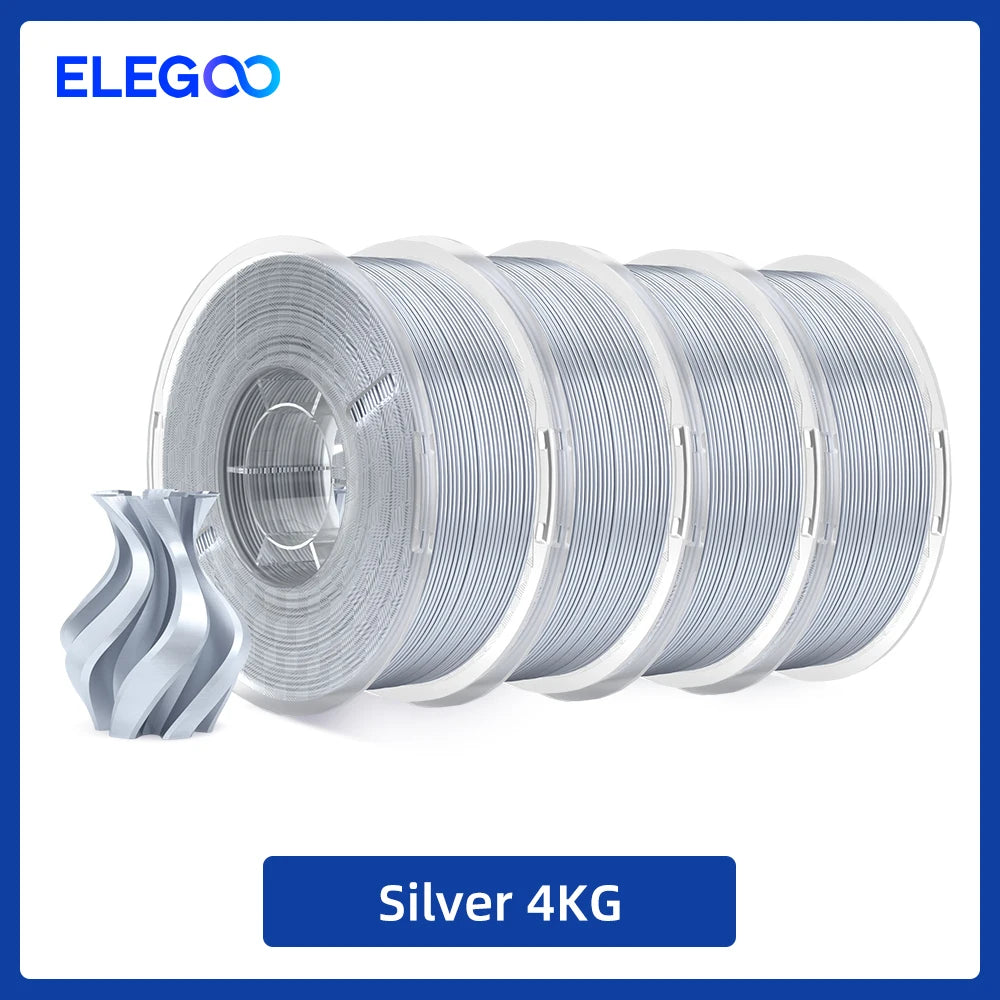 ELEGOO Silk PLA Filament 1.75mm 1KG,3D Printer Filament 1kg Gold Silver Fits for Most FDM 3D Printers