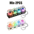 4-Keys Fidget Keyboard Toy with Light Stress Relief Transparent Cap Keyboard Finger Clicker Keychain Button Sensory Toy Amagi