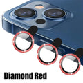 Diamond Camera Lens Protector Glass for iPhone 13 11 12 14 15 16 Pro Max Mini Back Metal Lens Protective Film for iPhone 15 Plus