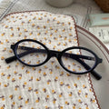 Japanese Black Leopard Print Glasses Retro Oval Frame Eyeglasses Sweet Cool Eyewear Trendy Reading Anti Blue Light Eyeglasses