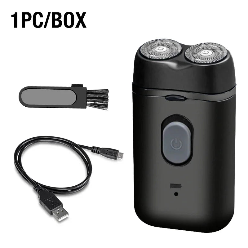 HTMCK Men's Double-Headed Electric Shaver Portable USB Charging Multi-Functional Rechargeable Travel-Friendly Grooming Kit