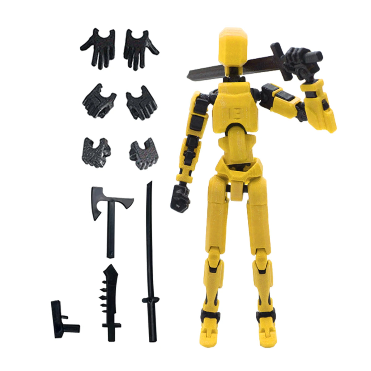 Action Doll Titan Multi Joint Mobile Transformation Robot Handheld T13 Action Doll Character and Dog Shaped Toy Children's Gift