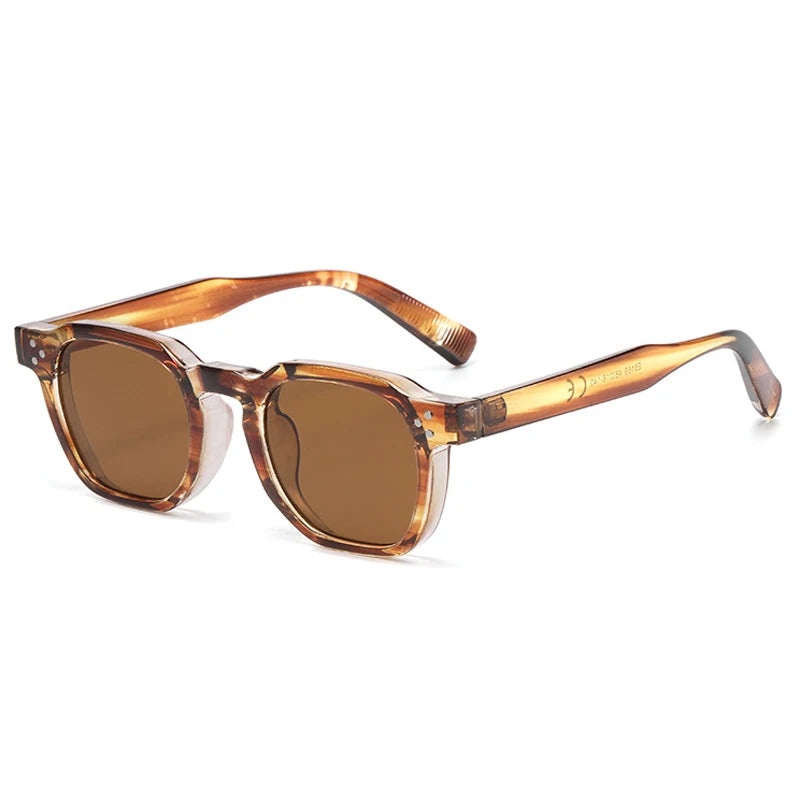 JNPCXI Fashion Vintage Rivet Oval Sunglasses Women Men Luxury Leopard Sun Glasses Anti Blue Light Eyeglasses Frame