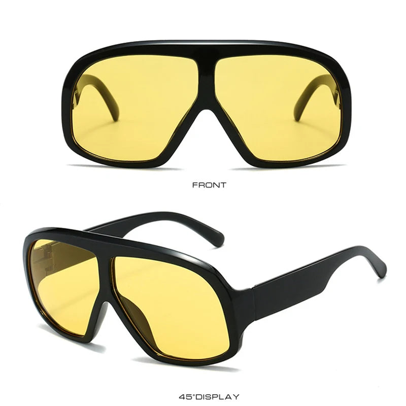 Vintage Oversized Gradient Sunglasses Women New Fashion Leopard Print Elegant Sun Glasses Ladies Trendy Cat Eye Shades 306815