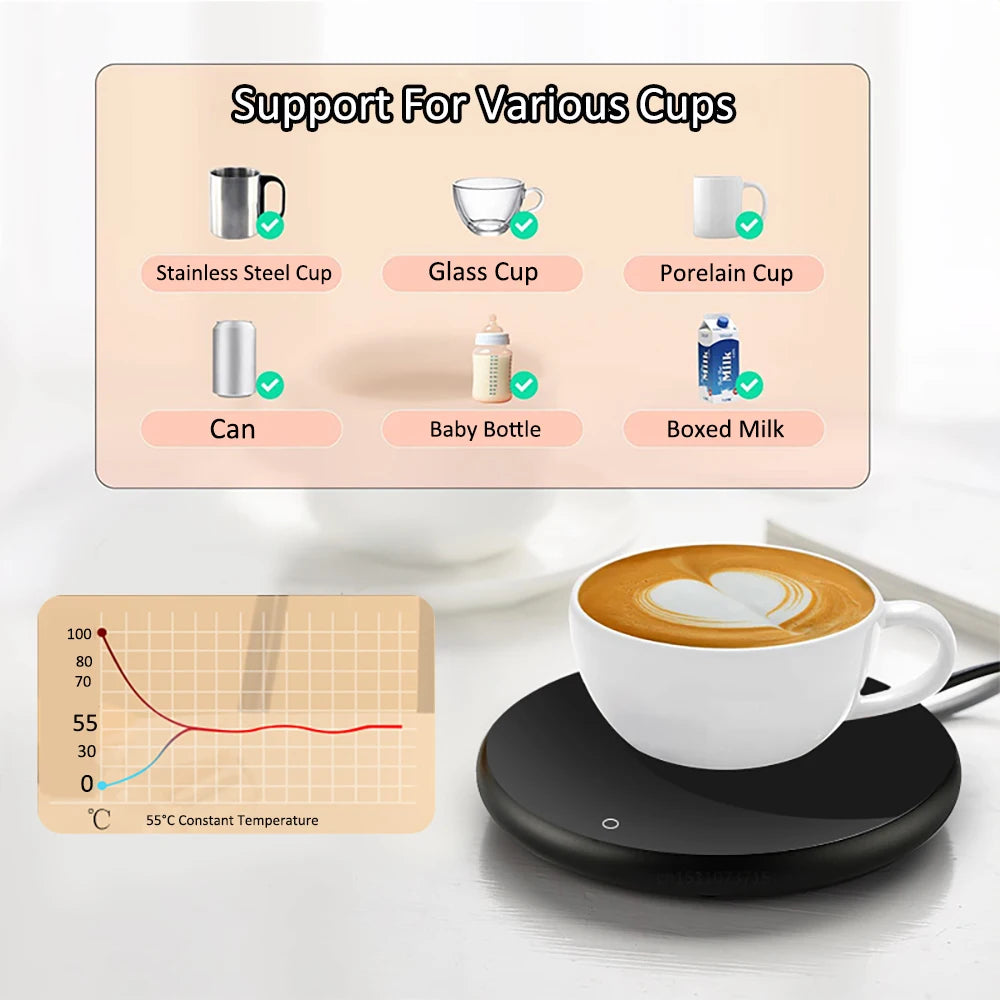 Smart USB Mug Warmer Coaster for Coffee and Tea