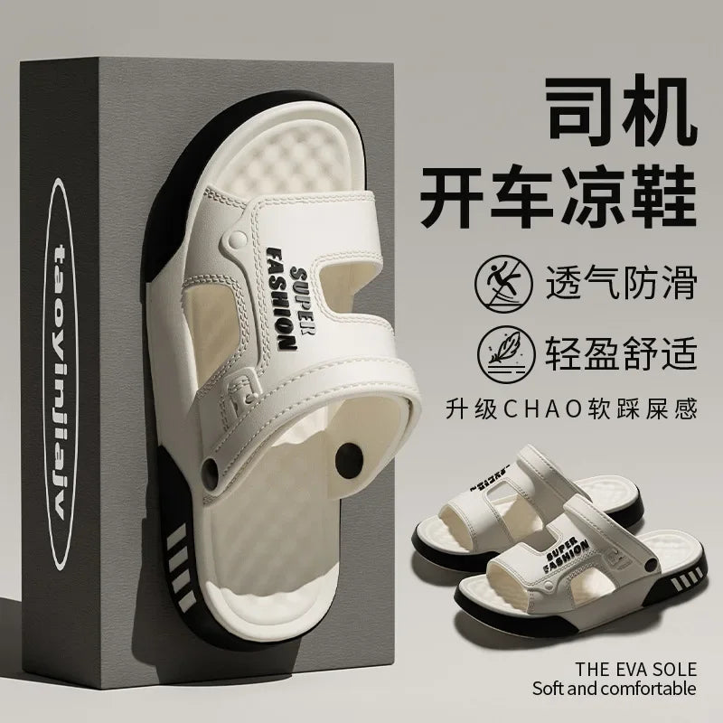 2026 Summer Men's Massage Slippers Outdoor Sandals Beach Comfortable Indoor Slides Water Clogs Casual Shoes Men Home Slippers