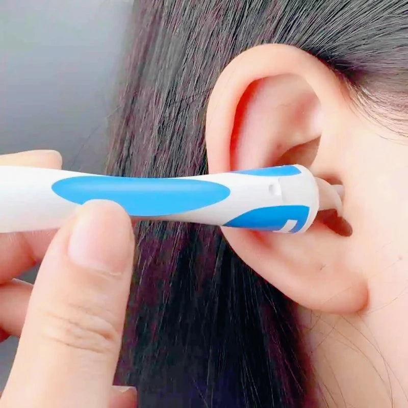 Ear Wax Remover Tool Ear Cleaner with Soft Silicone 16 Replacement Tips Simply To Grab Extract Earwax
