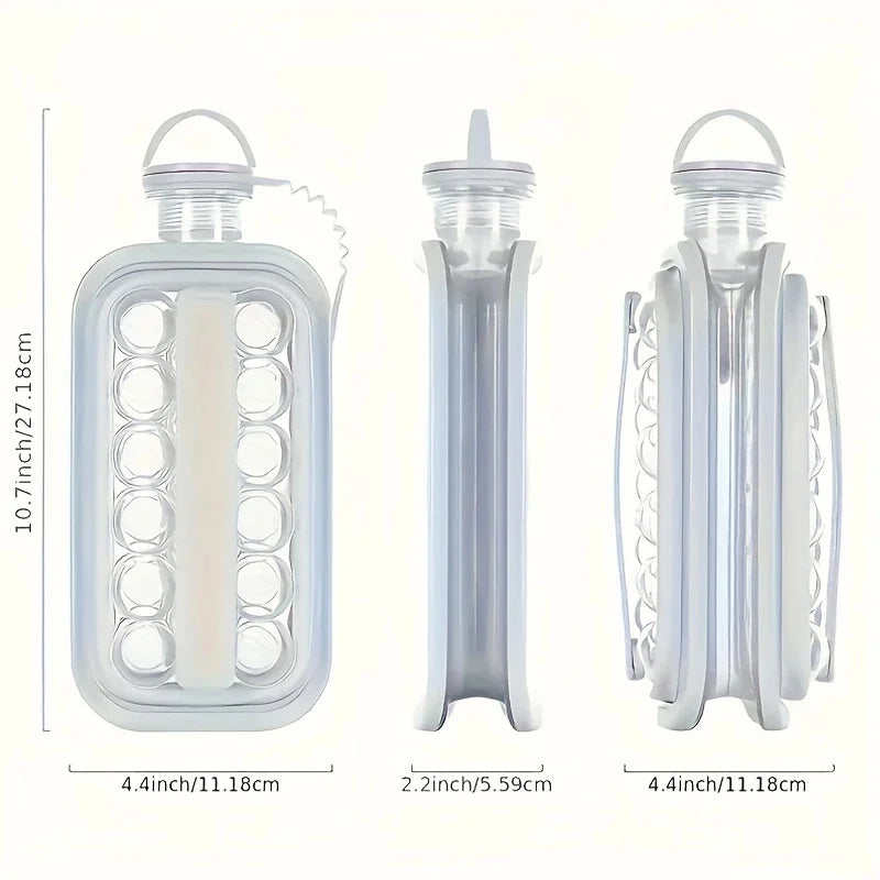 Portable 2-in-1 Silicone Ice Cube Maker & Water Bottle