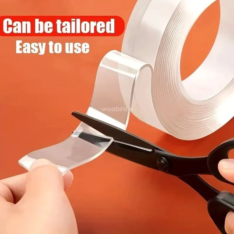 Double Sided Powerful Adhesive Multipurpose Removable Adhesive Tape Transparent Grip Mounting Washable Waterproof Strong Sticky