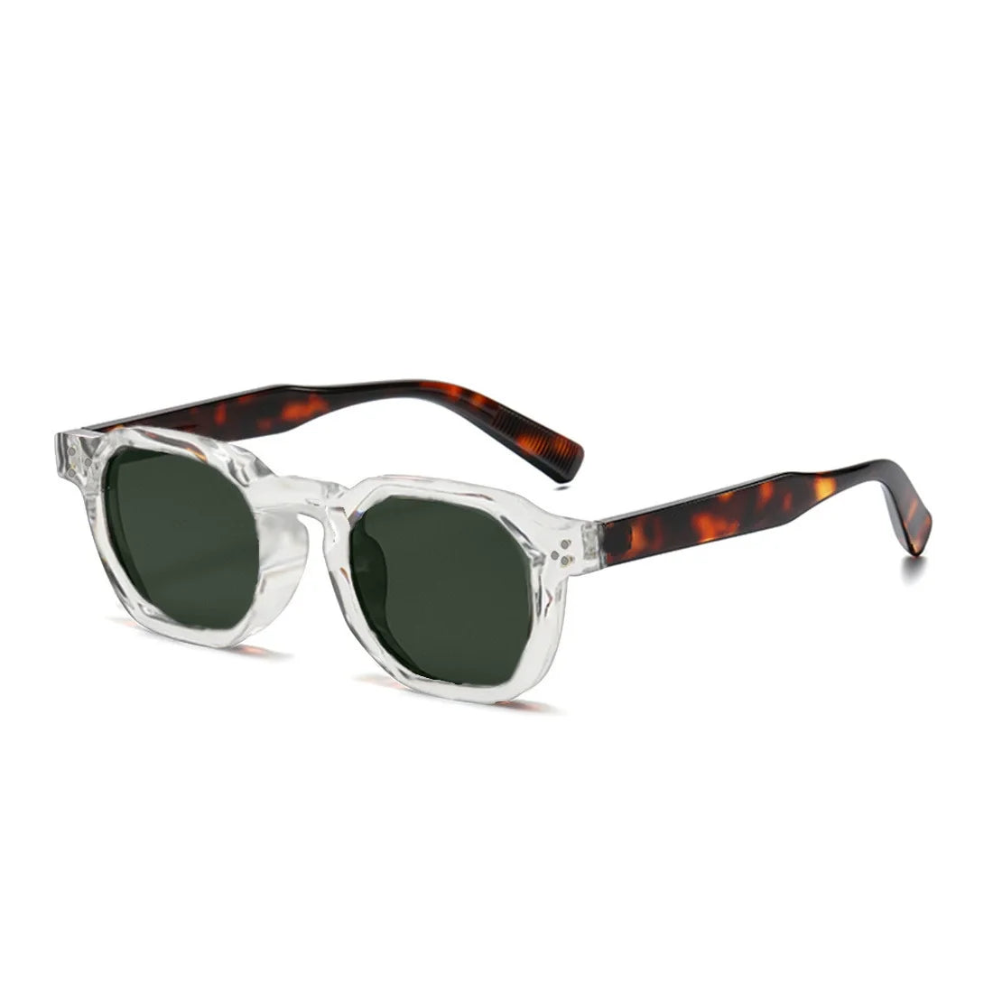 JNPCXI Fashion Vintage Rivet Oval Sunglasses Women Men Luxury Leopard Sun Glasses Anti Blue Light Eyeglasses Frame