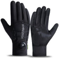 KoKossi Men Winter Waterproof Cycling Gloves Thermal Full Finger Touch Screen Fleece Gloves Non-slip Warm Windproof Motorcycle