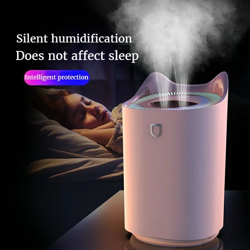 3L Large Capacity Dual Spray Ultrasonic Air Humidifier & Aroma Diffuser
