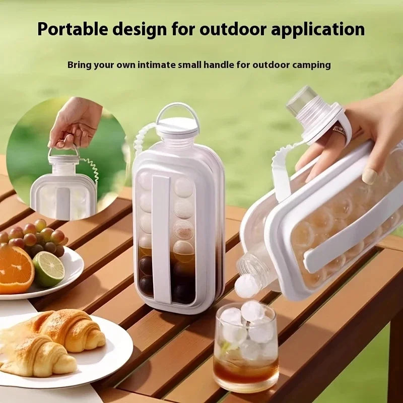 Portable 2-in-1 Silicone Ice Cube Maker & Water Bottle