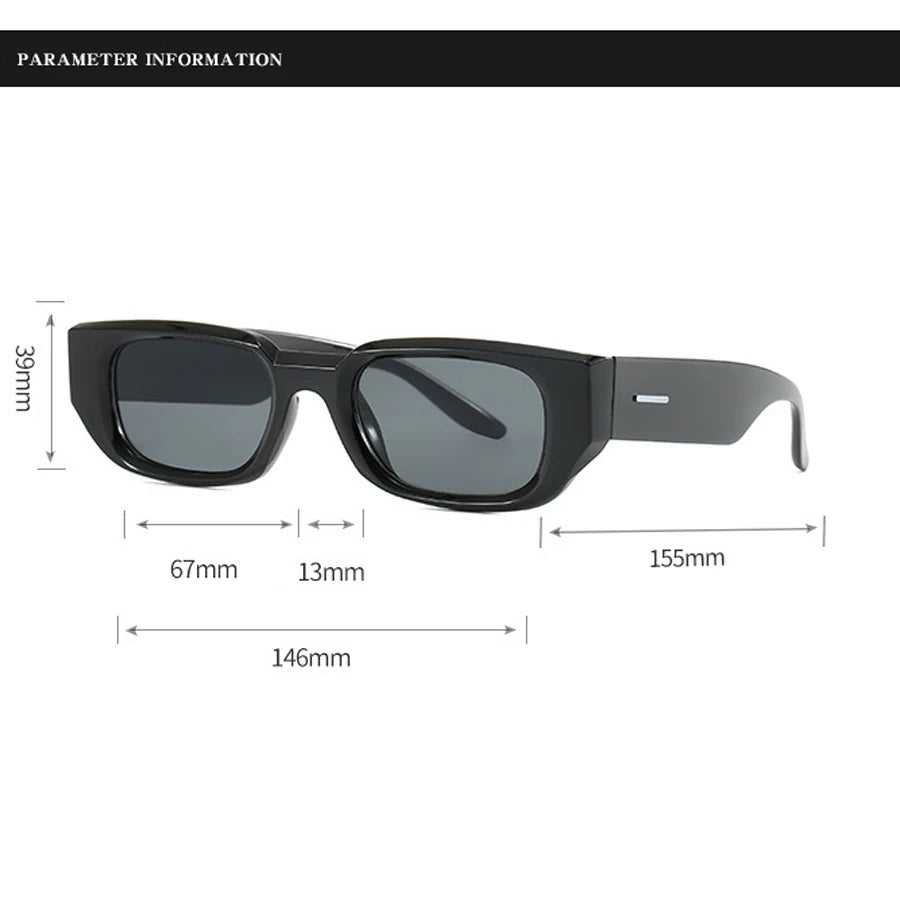 New Vintage Rectangle Classics Sunglasses Women Fashion Retro Brand Designer Sun Glasses UV400 Shades Eyewear Men Goggles