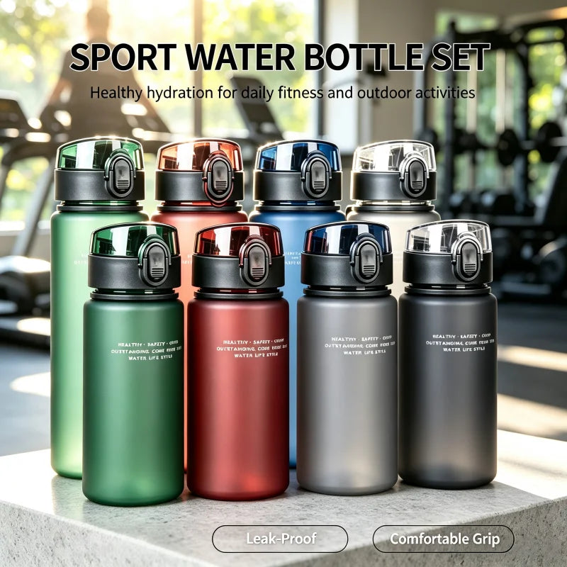 High Quality BPA Free Sports Water Bottle, Leak Proof Portable Drink Bottle for Travel, Hiking, Outdoor & Gym, 400ml/560ml