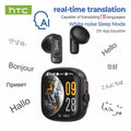 Écouteurs Traducteurs Intelligents HTC NE72 avec boîtier de charge à écran tactile .