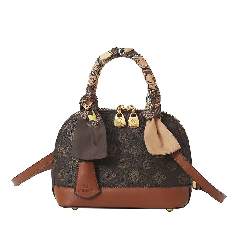New temperament women's bag, fashionable vintage letter shell bag, hand-held single shoulder diagonal cross bag