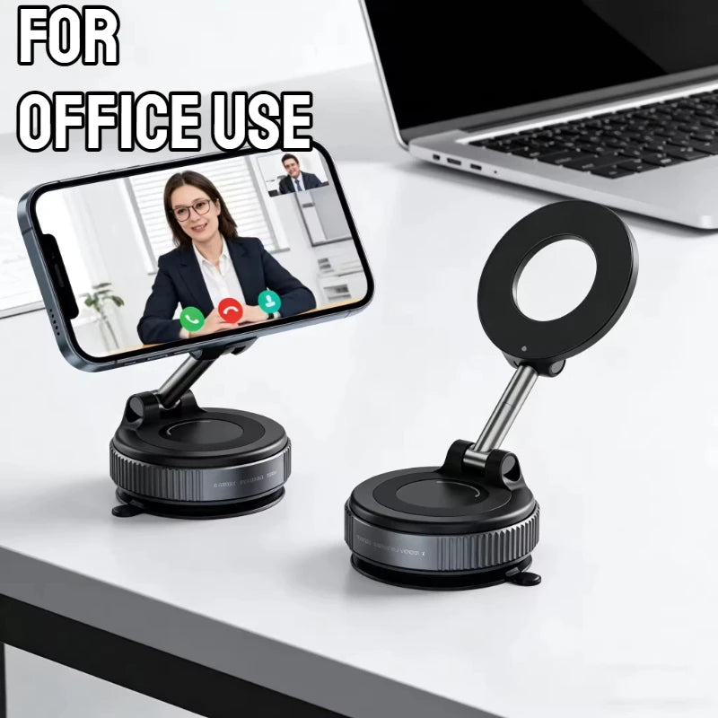 Foldable Magnetic Car Phone Holder 360° Rotation Adjustable Dashboard Mount Stable Support Stand for IPhone Huawei Xiaomi