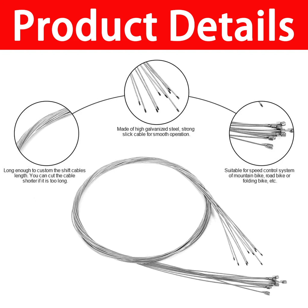 1PC/5/10PCS Universal Bicycle Shift Line Highway Mountain Bike Brake Line High Quality Galvanized Steel Wire Bicycle Accessories