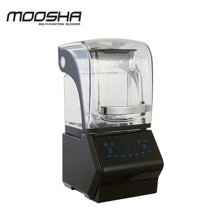 Professional Commercial Soundproof Blender with Noise Reduction Cover, Heavy Duty Smoothie Maker & Food Processor