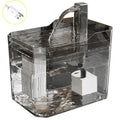Q USB Cat Water Fountain with Auto Filter Transparent Anti-Dry Burning Recirculating Dispenser Includes Pump for Cats