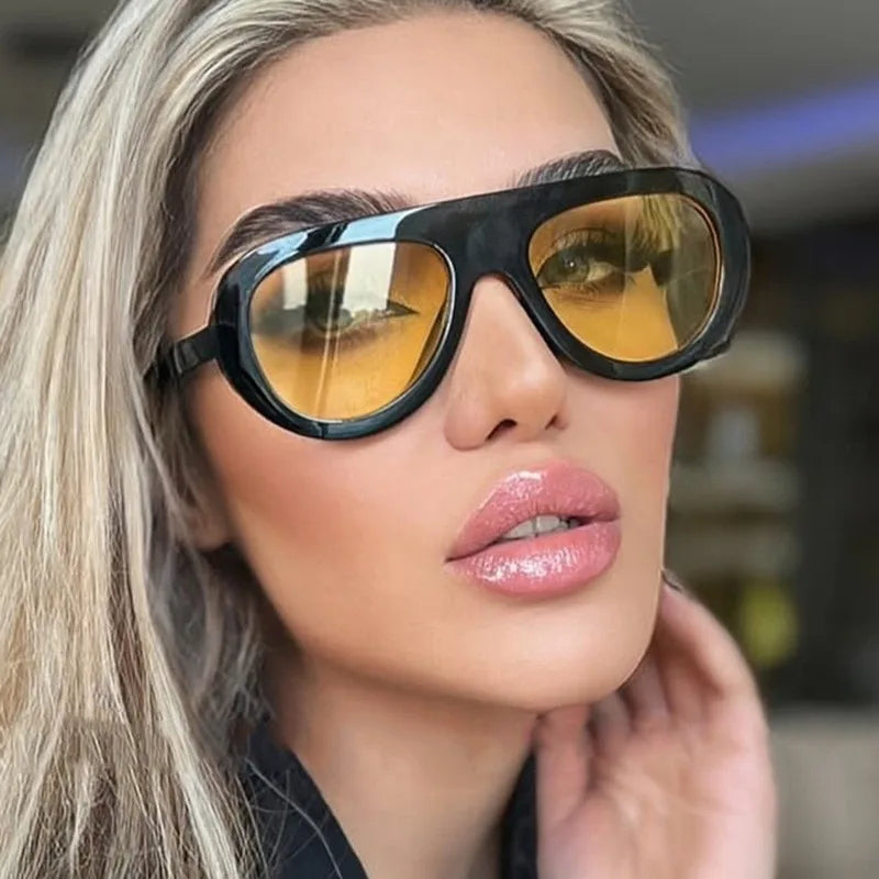 Fashion Oversized Hip Hop Sunglasses Men Women Shades Brand Designer  Glasses Trend Male Punk Eyewear Female UV400