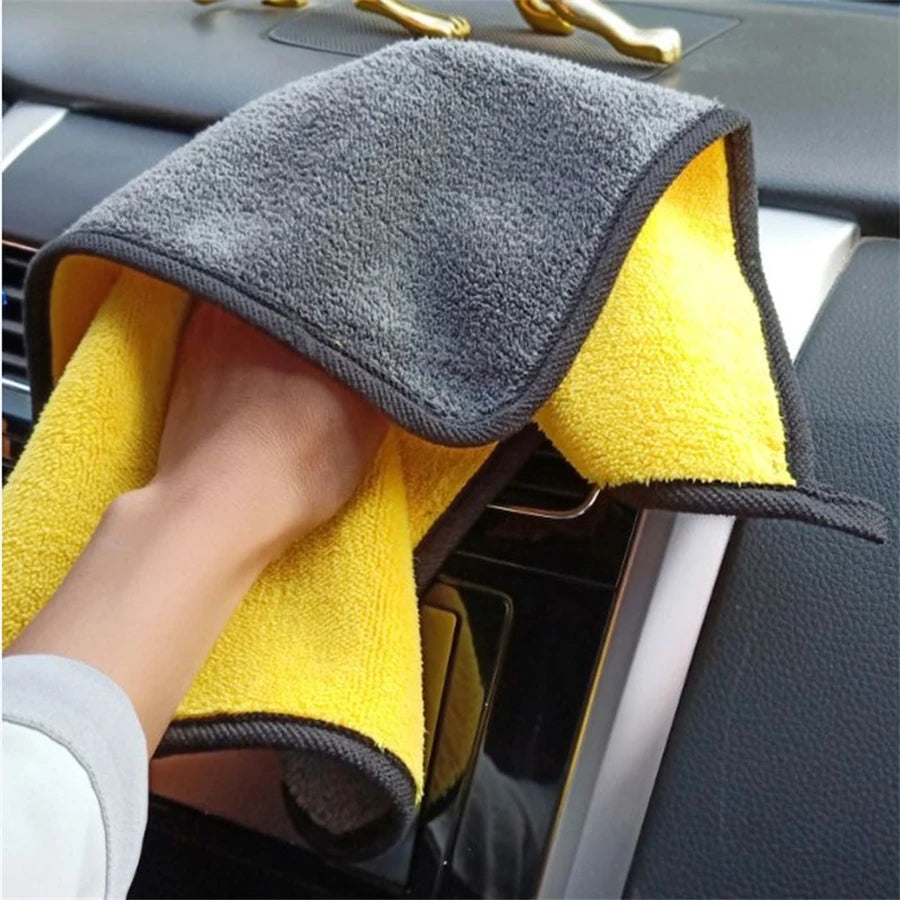 2pcs Microfiber Cleaning Towel Car Cleaning Cloths Professional Detailing Car Drying Microfiber Towel Wash Towel Accessories