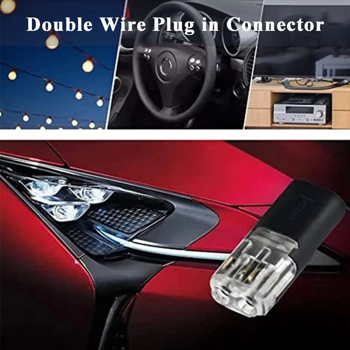 Electric Wire Connector Free Stripping Quick Cable Connectors Dual Line Interconnection Detachable Automotive Terminal Connector
