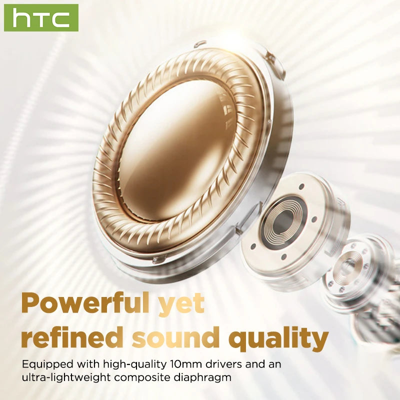 Écouteurs Traducteurs Intelligents HTC NE72 avec boîtier de charge à écran tactile .