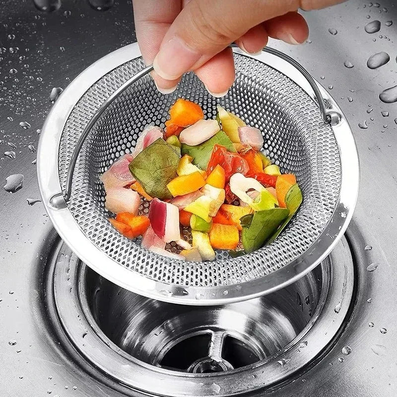 1Pc Stainless Steel Kitchen Sink Filter, Garbage Food Residue/Hair Catcher, Keep Your Bathtub