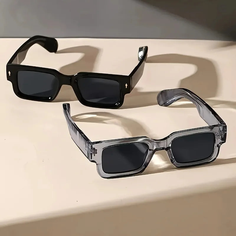Vintage Square Sunglasses for Women & Men - UV400 Protection Retro Shades