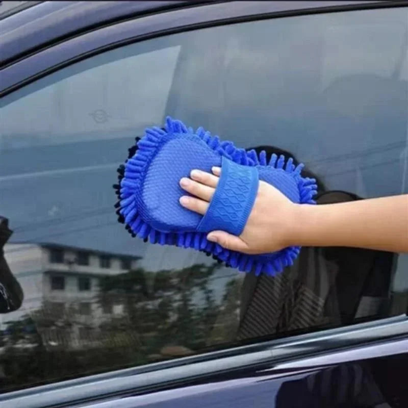 1Pc Car Wash Microfiber Chenille Car Wash Sponge Care Washing Brush Pad Washing Towel Auto Gloves Styling Accessories Gadget