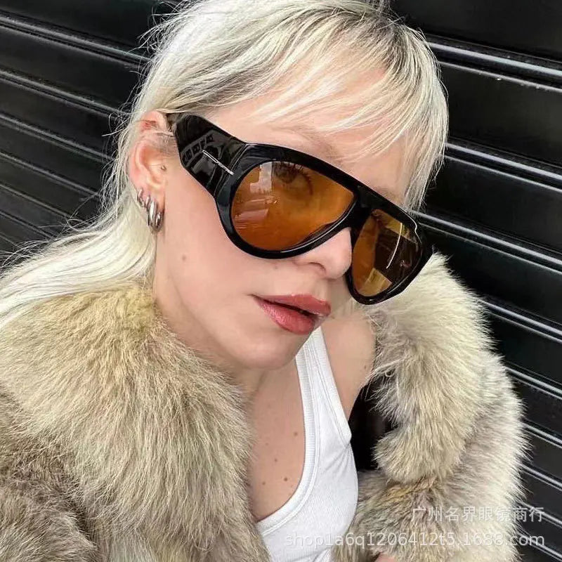 Fashion Oversized Pilot Sunglasses Women Men Luxury Brand Design Sun Glasses Retro Classic Driving Eyeglasses
