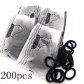 50pcs Black Hair Bands for Women Girls Hairband High Elastic Rubber Band Hair Ties Ponytail Holder Scrunchies Accessorie