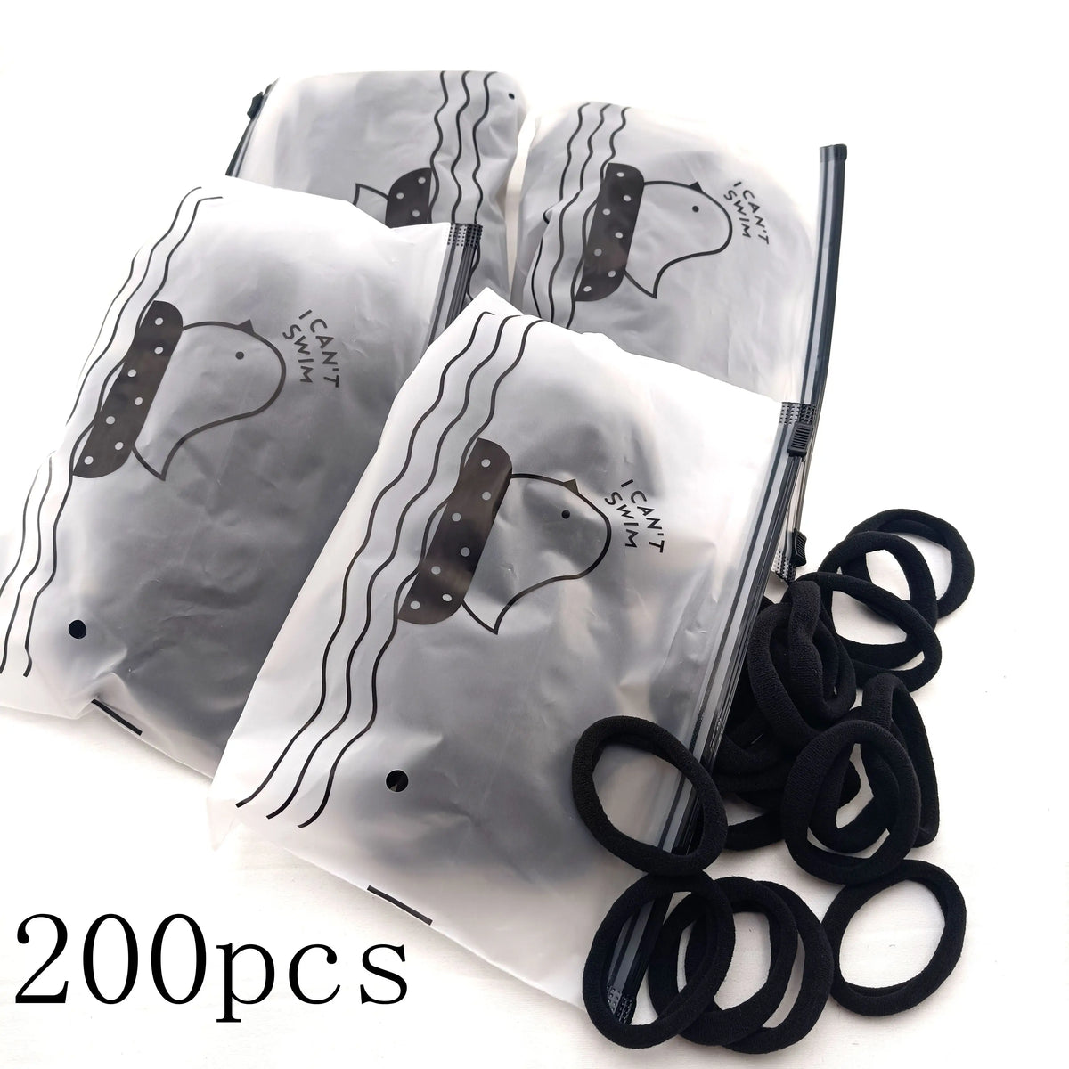 50pcs Black Hair Bands for Women Girls Hairband High Elastic Rubber Band Hair Ties Ponytail Holder Scrunchies Accessorie