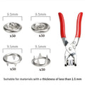 1Set 201Pcs Hand Pressed No Sew Five Claw Button Installation Tool Set Metal Snap Buttons Fasteners Pliers Kit for Baby Clothes Romper Sewing Crafting DIY Apparel Clothing Concealed Buckle Set