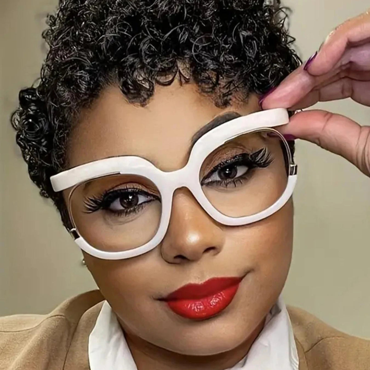 Fashion Owl Shapes Frame Glasses for Women Trendy Clear Lens Eyewear