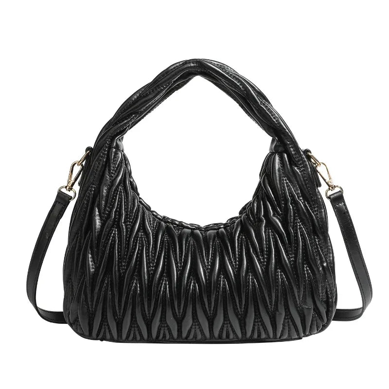 2026 New Simple Lingge Dumpling Bun Versatile Fashion Commuter Handheld Shoulder Bag Underarm Bag