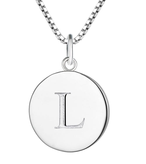 Luminous Initial" Necklace – Genuine 925 Sterling Silver